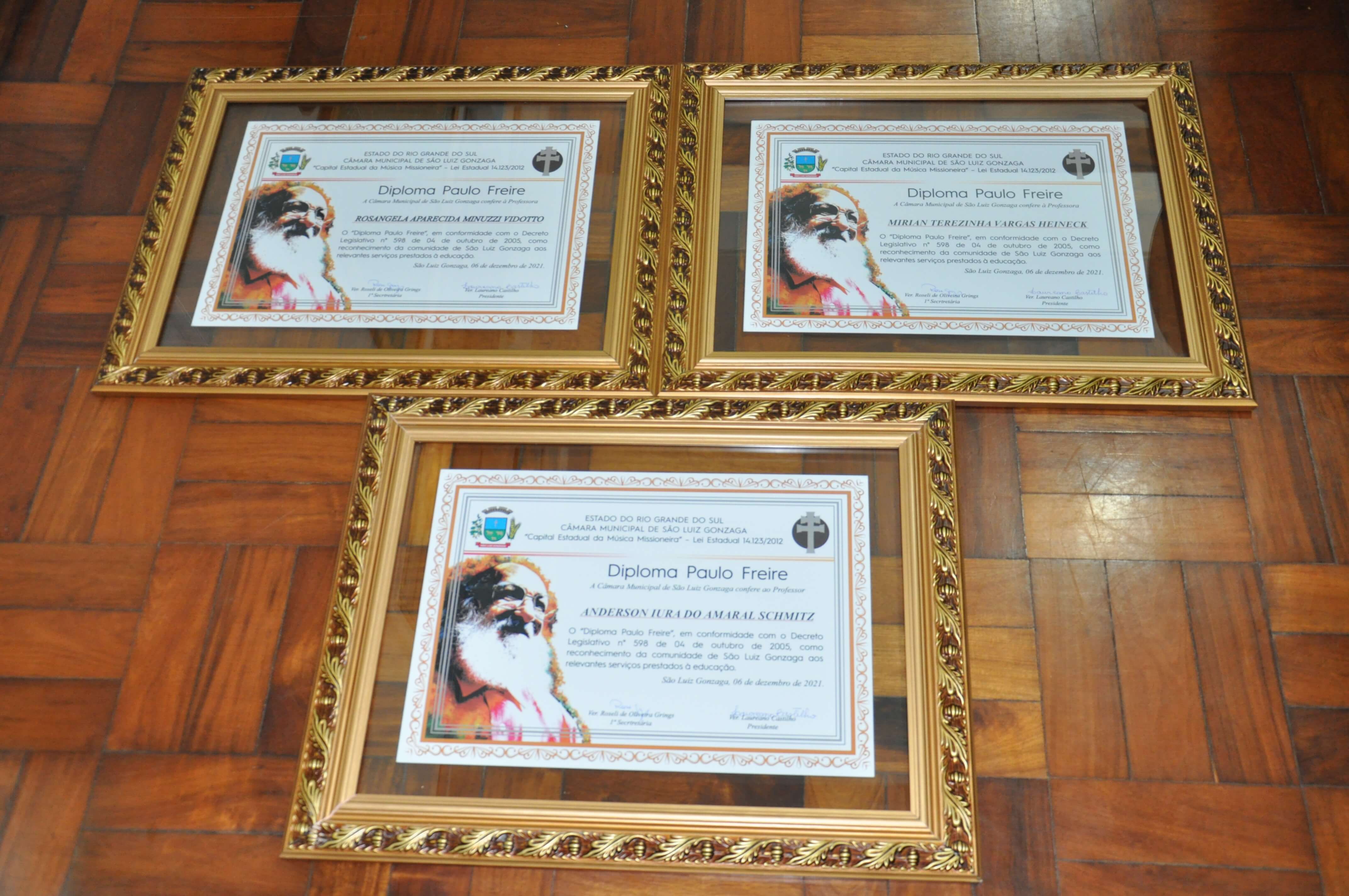Câmara Municipal entrega o Diploma Paulo Freire nesta segunda-feira, 6 de dezembro